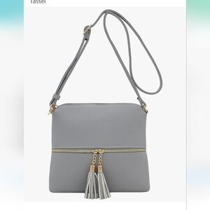 Light gray crossbody bag